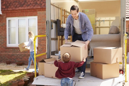Removal team preparing a residential move in Marylebone
