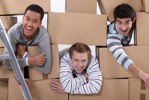 Packed household items ready for storage collection in Marylebone