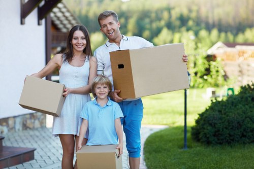Local movers loading furniture from a Marylebone property