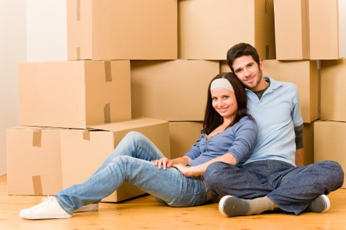 Unpacking boxes and organising a new flat in Marylebone