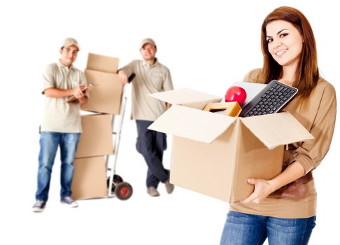 Packing and loading furniture into a removal van